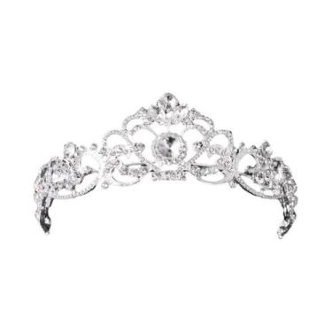 Imagem de Tiara De Cristal Com Strass Prata Para Mulheres, Coroa De Princesa, Ac