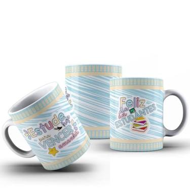Imagem de Caneca Frases Diversas Feliz Dia Dos Estudantes Porcelana 325ML (MOD02)