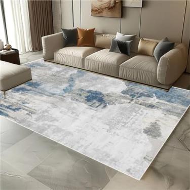 Imagem de Tapete decorativo abstrato para sala de estar, flanela macia, decoração de quarto, tapete de cor clara para sala de estar, sofá, tapete para chão (200x250cm 78,7x98in/Flanela-8)