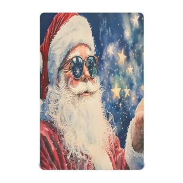 Imagem de Wassud Jogo de lençol divertido de Papai Noel para berço respirável para meninos e meninas, lençol com elástico neutro 71 x 132 cm