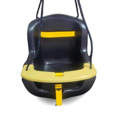 Imagem de Balanço Infantil PRETO E AMARELO Bebê Brinquedo - Cia do Pula Pula
