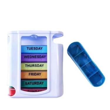 Imagem de Estojo Caixa Organizadora Porta Comprimidos Cápsulas Compacto(28 Graus-Primavera)