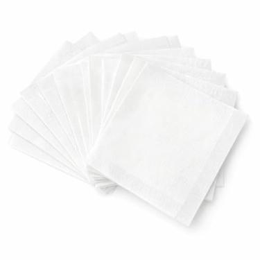 Imagem de 4U'LIFE Guardanapos de bebida de 1 camada, guardanapos de papel descartáveis de 22 x 23 cm (branco, 500 unidades)