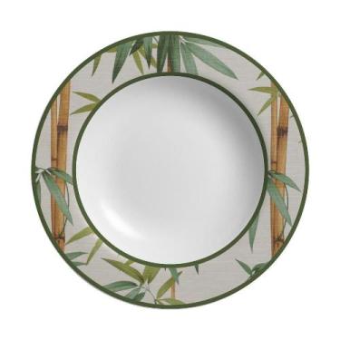 Imagem de Conjunto Com 6 Pratos Fundo Bambu Plus - Alleanza Cerâmica, Fundo