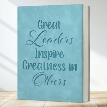 Imagem de Thank You Gifts for Leader Boss Mentor Supervisor - Great Leaders Journal Notebook - Retirement Leaving Farewell Promotion Celebration Birthday Gifts - Blue