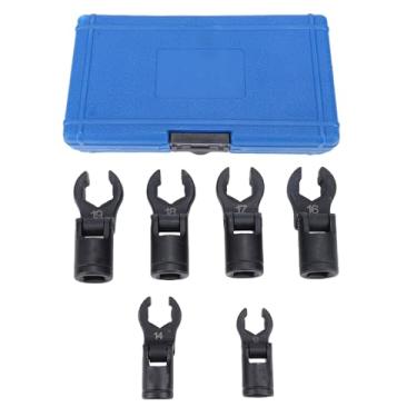 Imagem de Garosa Conjunto de Chave de pé de Corvo, 6 Tamanhos de 12 Mm a 19 Mm Com Cabeça Móvel de 180 Graus para Espaços Apertados, Cabe Em Catraca de 1/2 e 3/8 de Polegada, Chave de Linha de