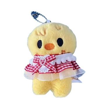 Imagem de Chaveiro De Pelúcia Anime Stray Kids 12cm Vestido Xadrez Vermelho SKZO