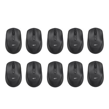 Imagem de Kit 10 Mouses Mega M180 Recarregável Preto DPI Ajustável