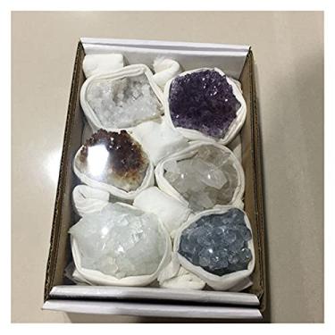 Imagem de Cristal natural áspero novo cristal de quartzo natural pedras preciosas ásperas e minerais pedras brutas como presentes (cor: Aglomerado de cristal)