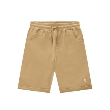 Imagem de Bermuda Infantil Menino em Moletinho Onda Marinha Marrom-Feminino