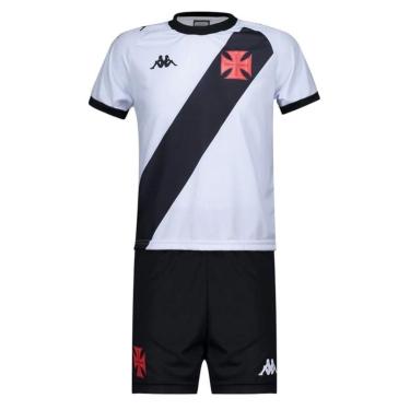 Imagem de Conjunto Kappa Vasco Supporter Class Infantil - Branco e Preto 2-Unissex