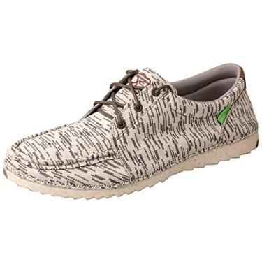 Imagem de Twisted X Bota feminina de trilha D Toe 25,4 cm até o meio da panturrilha, Branco e cinza, 38