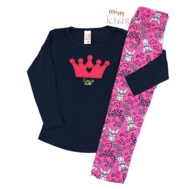 Imagem de Roupa Frio Menina Conjunto Meia Estação Infantil - ANALÊ, Marinho bord