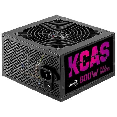 Imagem de Fonte KCAS 800W 80 Plus Bronze não-modular PFC Ativo bivolt automática - Aerocool