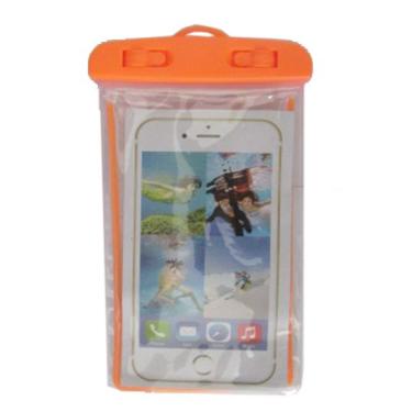 Imagem de Capa Bolsa WATERPROOF P/ Celular a Prova D?água Impermeável Universal Laranja - SMILE
