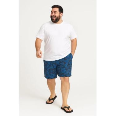 Imagem de Short Estampado Elastano Plus Size Grande Bermuda praia - Butu Biru, P