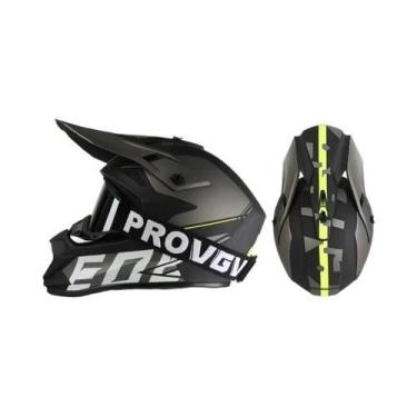 Imagem de Conjunto De Capacete E Óculos De Proteção Para Motocicleta Off-Road Un