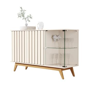 Imagem de Buffet Aparador Jb Acai 3 Portas Luxo Off White - Moveis Jb