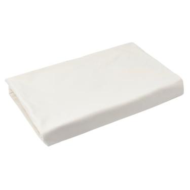 Imagem de INFUNLY 1 jarda/0,91 m Tecido de pele para fabricação de bonecas, 1,85 m de largura, tecido off-white, tecido de pelúcia, bonecas de poliéster, tecidos macios para costura, roupas, bolsas, fantoches