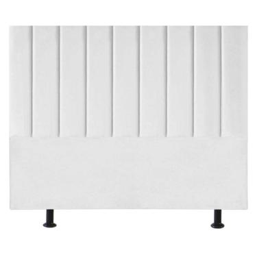 Imagem de Cabeceira Estofada De Cama Casal Queen 160 Cm Marina Corino branco