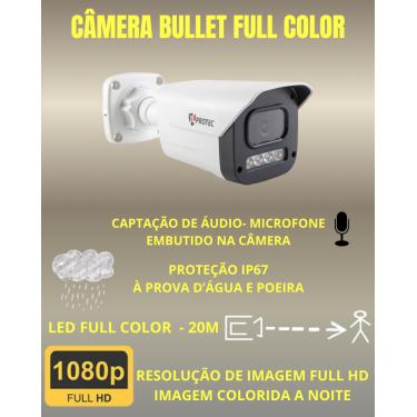 Imagem de Kit 9 Câmeras Full Color C/Áudio Dvr Intelbras 16ch 2TB Purple