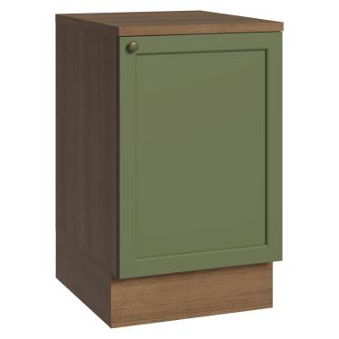 Imagem de Balcão de Cozinha 50cm 1 Porta Rustic/Verde Vik Madesa