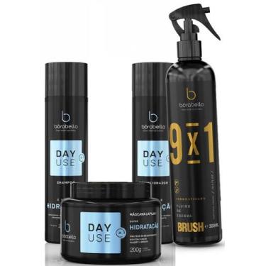 Imagem de Kit Borabella Shampoo Condicionador Mascara e Fluido Day Use