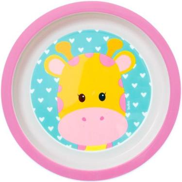 Imagem de Prato raso infantil fun animal estampado buba - girafa