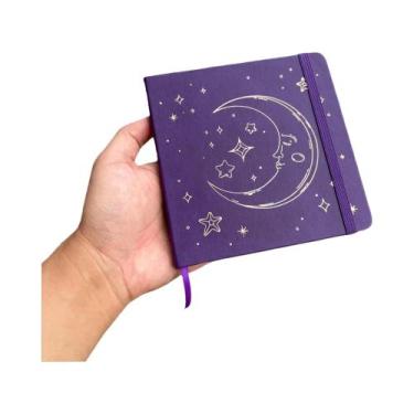 Imagem de Caderno De Anotações Quadrado Com Pontos Boho Celestial, Capa De Papel