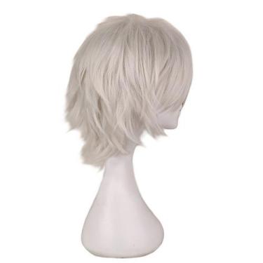 Imagem de Peruca de cosplay Lucas Anime Costume 50 cm de cabelo sintético 240g -
