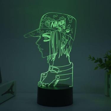 Imagem de Luz noturna LED com mudança de cor 3D para crianças e babás - Yiweisai