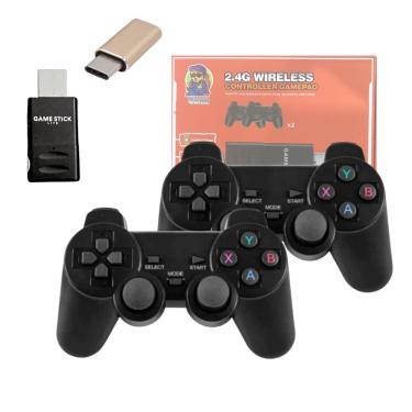 Imagem de Game Stick Retrô 02 Controles Conexão Usb E Adaptador