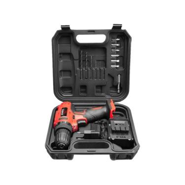 Imagem de Furadeira e Parafusadeira Mondial a Bateria 12V com Maleta Power Tools