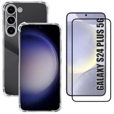 Imagem de Kit Capa Capinha Transparente e Película De Vidro 3D Para Samsung Galaxy S24 Plus