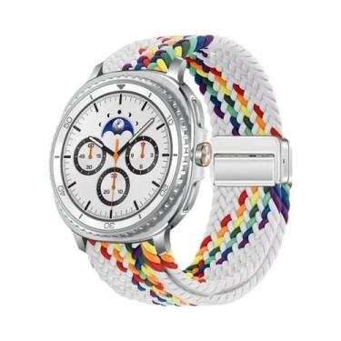 Imagem de Pulseira Magnética De Nylon Trançado Solo Loop De 40mm 44mm 46mm Para 