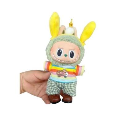 Imagem de Conjunto De Roupa Para Boneca Labubu De Vinil 17cm: Vestido De Bolinha