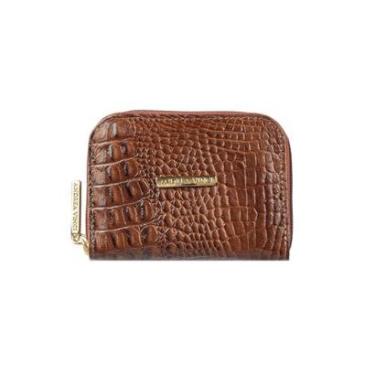 Imagem de Carteira feminina pequena de couro croco Kiara-Feminino
