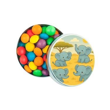 Imagem de Latinha Lembrancinha Personalizada Elefantinhos