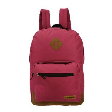 Imagem de Bolsa Mochila Feminina Masculina Escolar Lisa Mochila Básica, Vinho