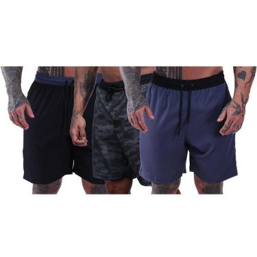 Imagem de Kit 3 Bermudas em Tactel Com Elastano MXDConceito Com Bolsos-Masculino