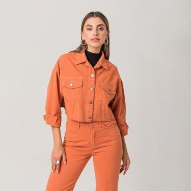 Imagem de Jaqueta Feminina Cropped Sarja Manga Longa Disparate-Feminino