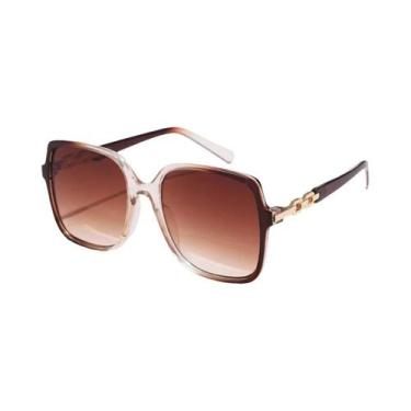 Imagem de Óculos De Sol Femininos Com Gradiente Colorido UV400, Armação Grande Q