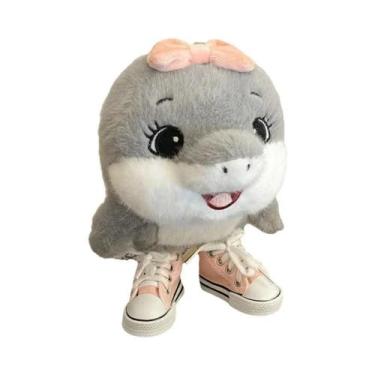 Imagem de Boneco De Pelúcia Tubarão Infantil De 23cm Com Sapatos, Brinquedo Ital