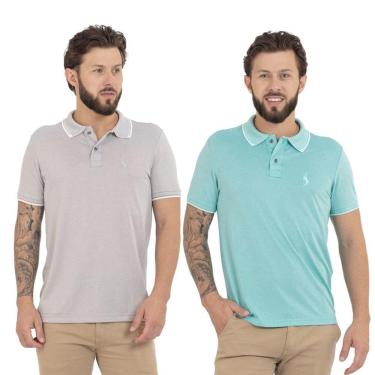 Imagem de Kit 2 Camisa Polo Masculina Dia a Dia Conforto