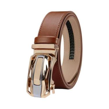 Imagem de Cinto De Couro Masculino De Alta Qualidade Com Fivela Automática, Faix