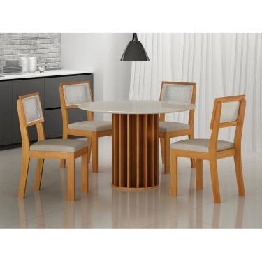 Imagem de Sala de jantar MDF redonda 4 lugares Florença - Arbo Design