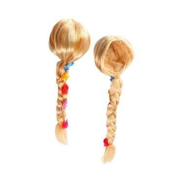 Imagem de Peruca E Coroa Da Princesa Rapunzel, Acessório De Fantasia Para Crianç