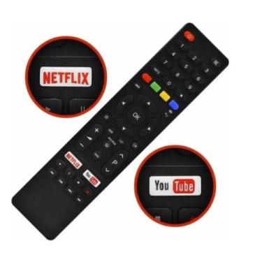 Imagem de Controle Remoto Compatível Tv Smart Philco Botões Netflix Youtube Tele