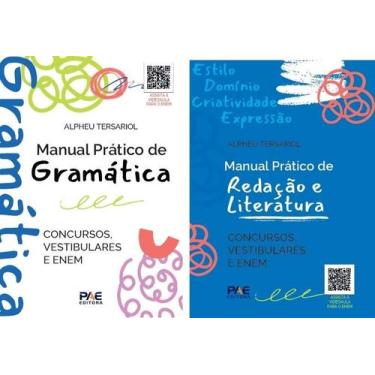 Imagem de Kit enem e concursos - livros: manual prático de redação e literatura 