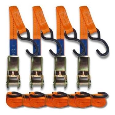 Imagem de kit 4 Catraca Cinta Amarração Carga 25mm Corpo De Aço Golfield - j.bel